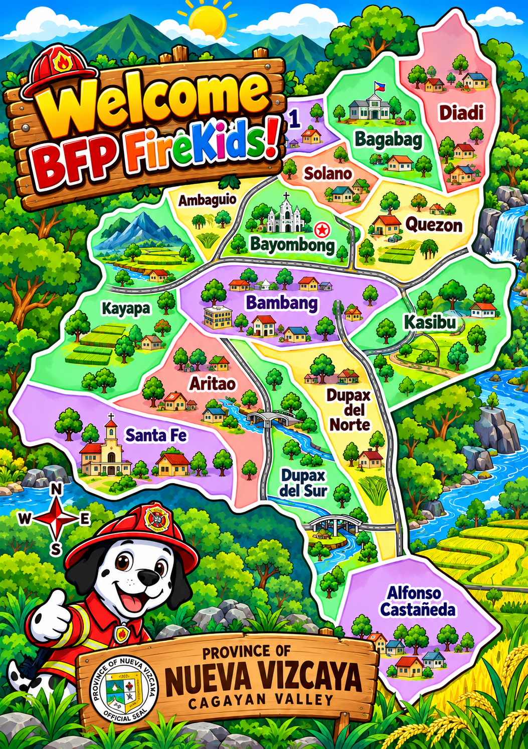 Kiddie animated map of Nueva Vizcaya